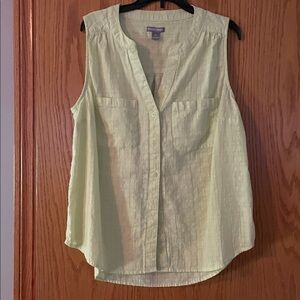 Falls Creek Light Yellow Sleeveless Top